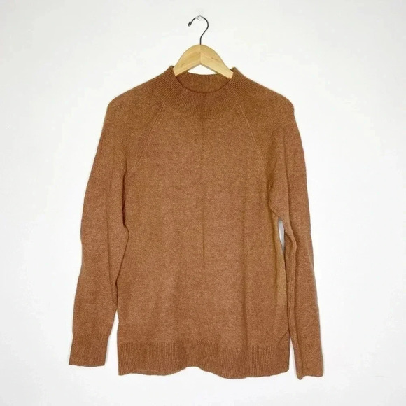 Loft Brown High Neck Sweater Size Mediun W24 - Picture 1 of 5
